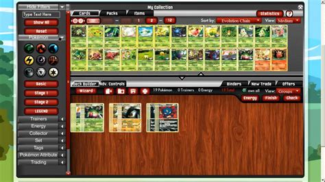 pokemon card game deck builder.